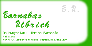 barnabas ulbrich business card