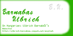 barnabas ulbrich business card